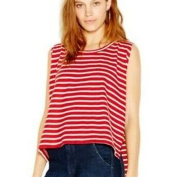 We the free Skater VSCO Tomato Girl madness stripe muscle sleeveless tee small - Picture 1 of 7
